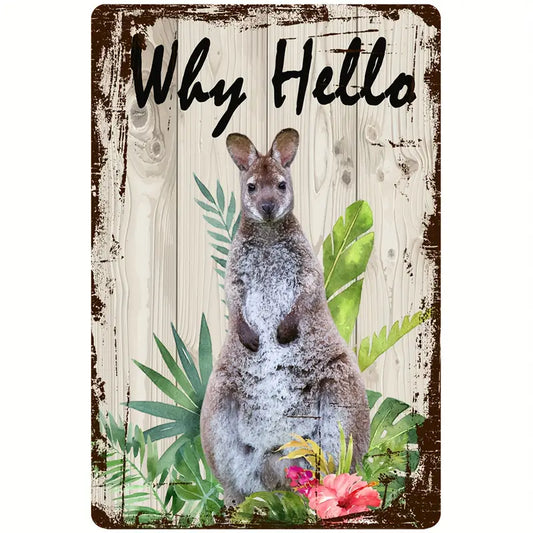 Aussie Wall Art Why Hello Kangaroo