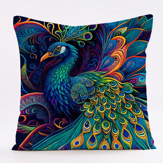 Pillowcase throw size peacock