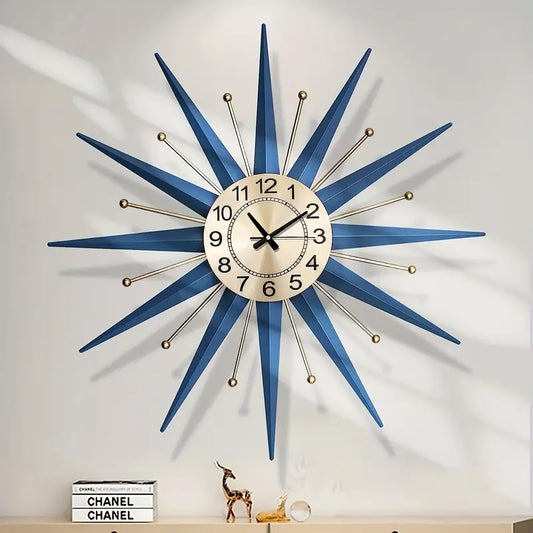Wall Art Clock Blue Star